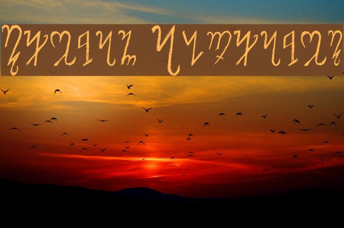 Theban Alphabet Font examples