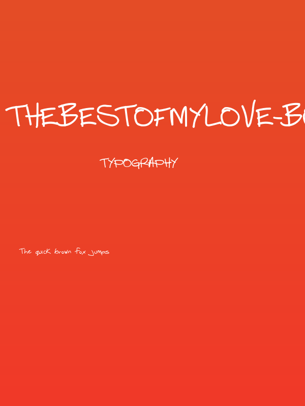 Thebestofmylove-bold Poster