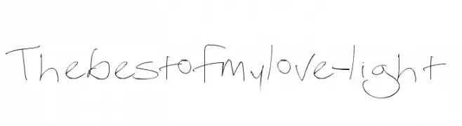 Thebestofmylove-light  baixar fontes gratis