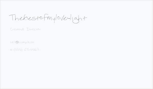 Thebestofmylove-light Business Card