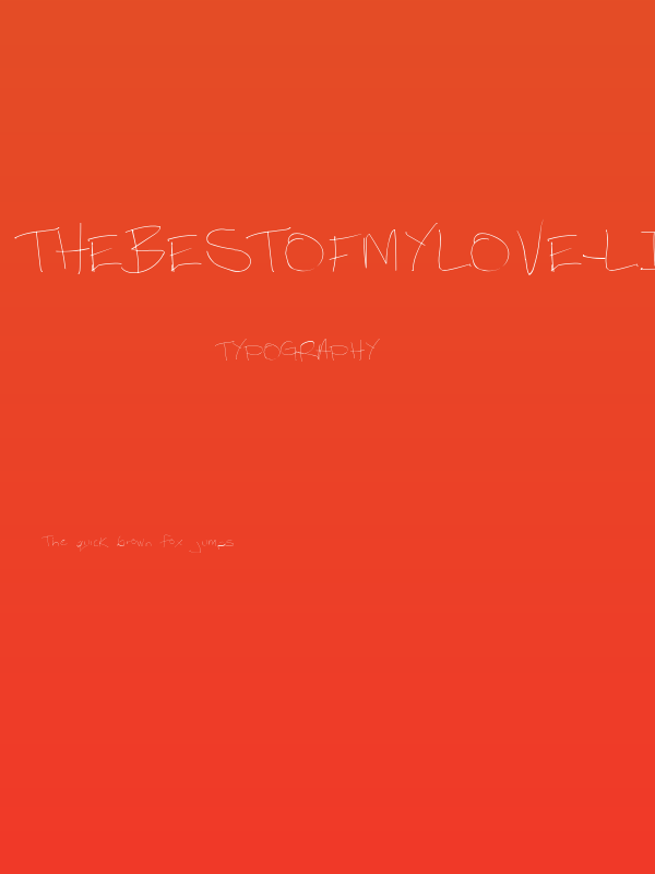 Thebestofmylove-light Poster