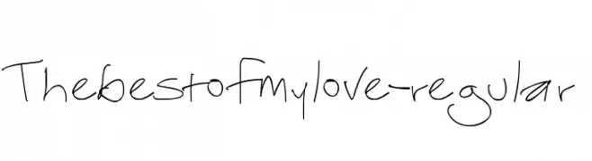 Thebestofmylove-regular  baixar fontes gratis
