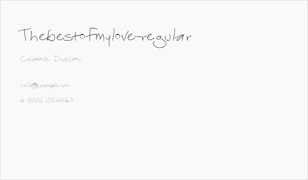 Thebestofmylove-regular Business Card