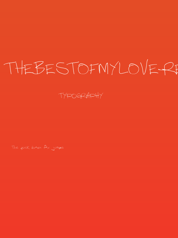 Thebestofmylove-regular Poster