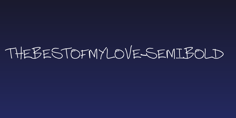 Thebestofmylove-semibold Social Header