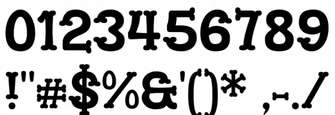 Thebones Demo Шрифта ДРУГИЕ символов