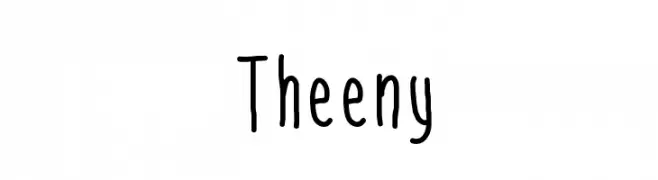 Theeny  フリーフォントのダウンロード