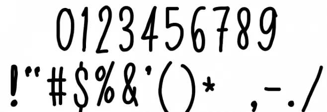 Theeny Font OTHER CHARS