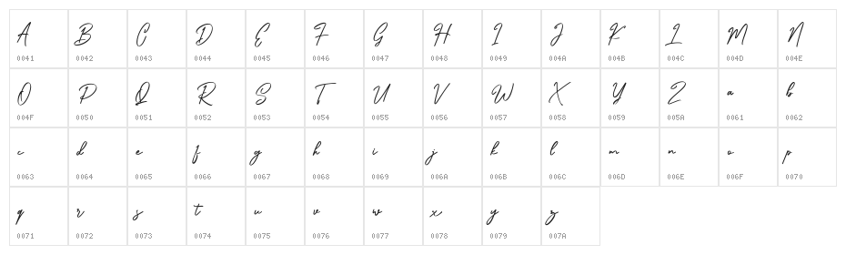 Thefrost Free Regular Character Map