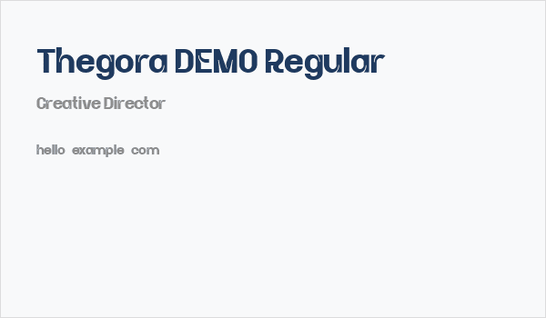 Thegora DEMO Regular Business Card