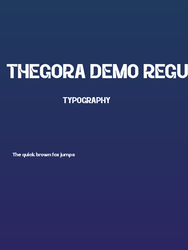 Thegora DEMO Regular Poster