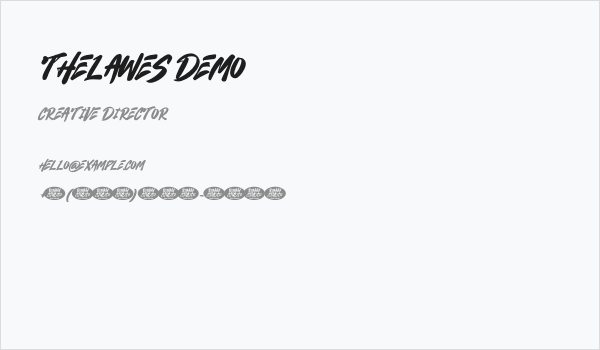 Thelawes DEMO Business Card