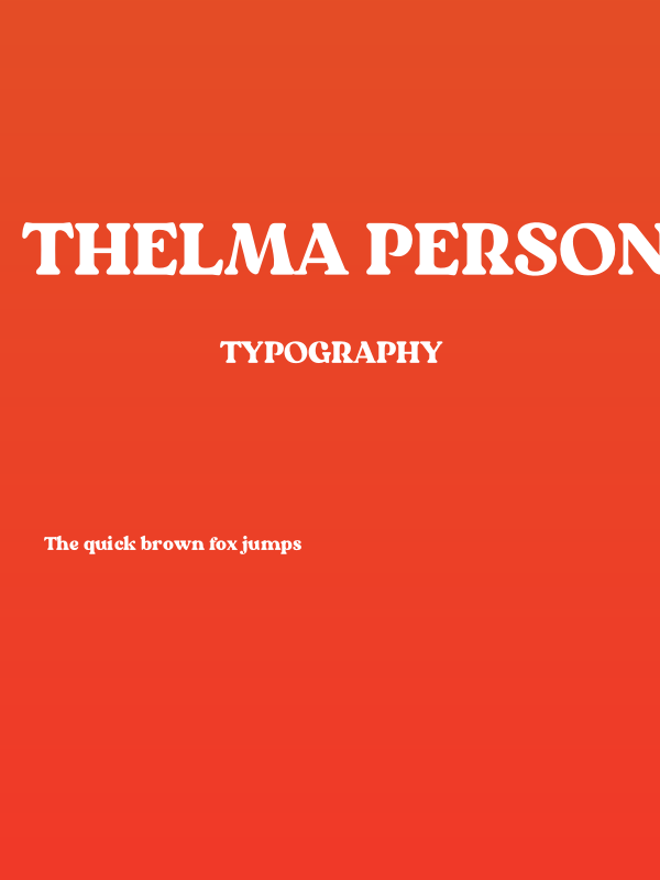 Thelma Personal Used Poster