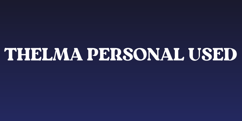 Thelma Personal Used Social Header