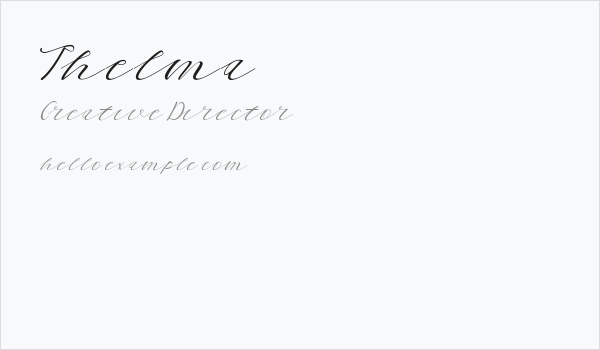 Thelma Business Card