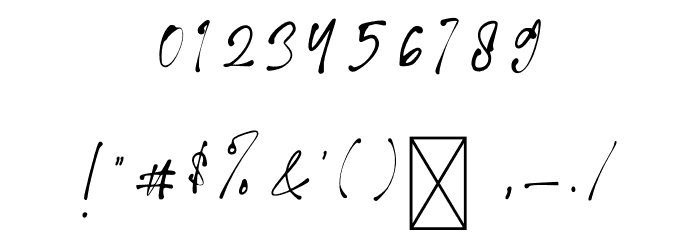 Theloved Font OTHER CHARS