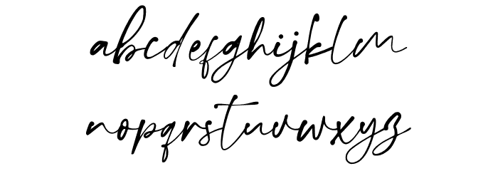Theloved Font LOWERCASE