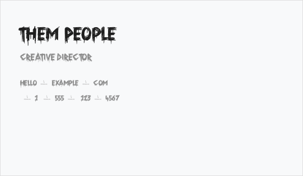 Them People Business Card