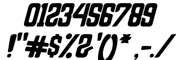 Thenacious Italic Font OTHER CHARS