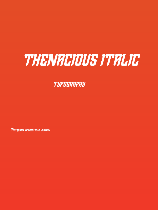 Thenacious Italic Poster