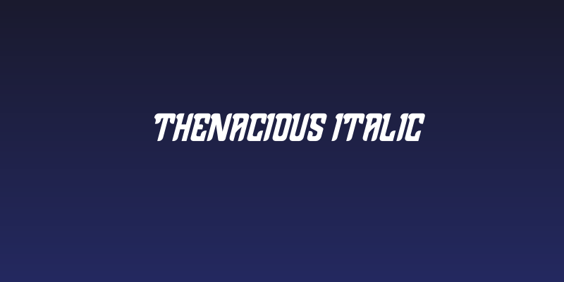 Thenacious Italic Social Header