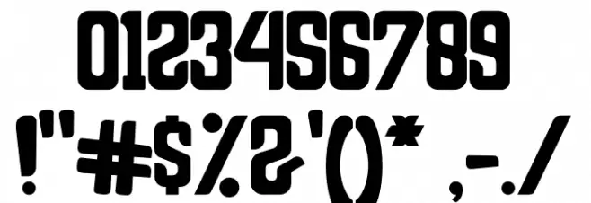 Thenacious Font OTHER CHARS