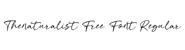 Thenaturalist Free Font Regular  Скачать бесплатные шрифты