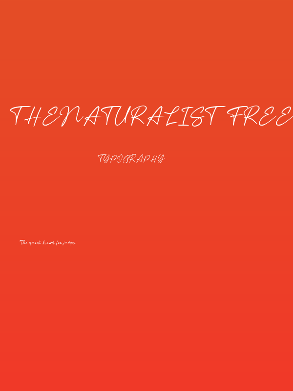 Thenaturalist Free Font Regular Poster