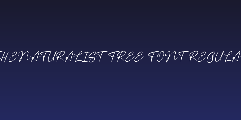 Thenaturalist Free Font Regular Social Header