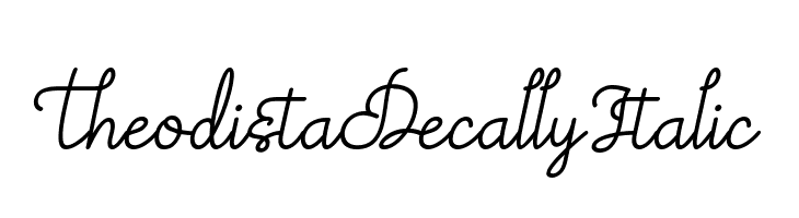 Theodista Decally Italic Font