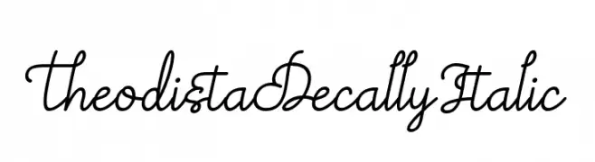 Theodista Decally Italic  Frei Schriftart Herunterladen
