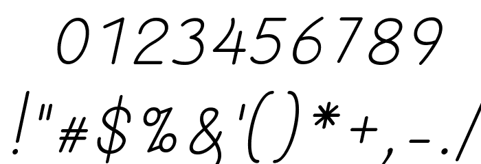 Theodista Decally Italic Font OTHER CHARS