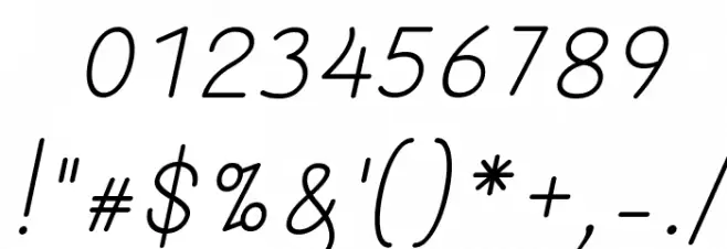 Theodista Decally Italic Font OTHER CHARS