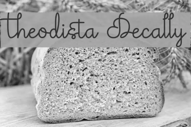 Theodista Decally Font examples