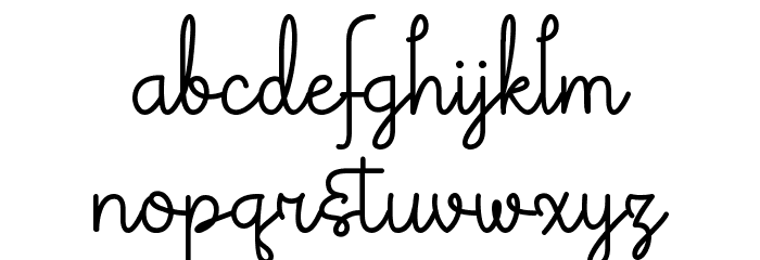 Theodista Decally Font LOWERCASE