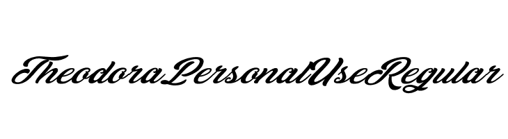 Theodora Personal Use Regular  font caratteri gratis