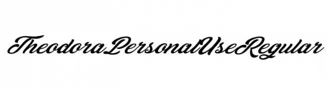 Theodora Personal Use Regular  Скачать бесплатные шрифты