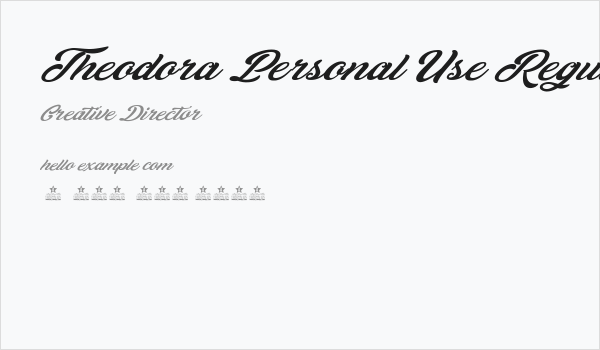 Theodora Personal Use Regular Business Card