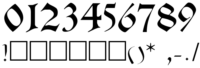 Theodoric Font OTHER CHARS