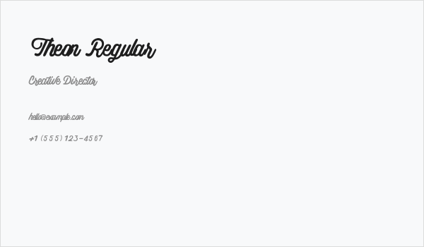 Theon Regular Business Card