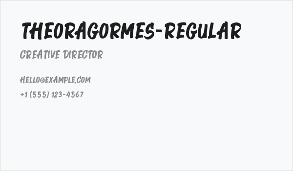 TheoraGormes-Regular Business Card