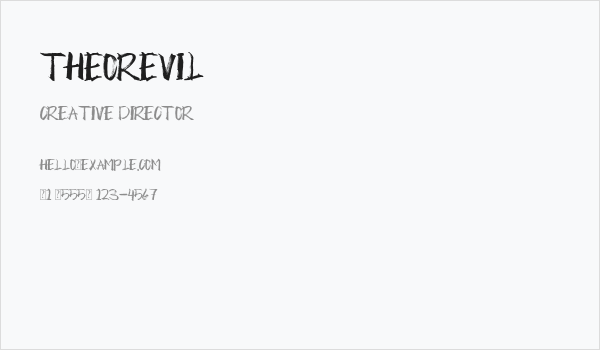 Theorevil Business Card