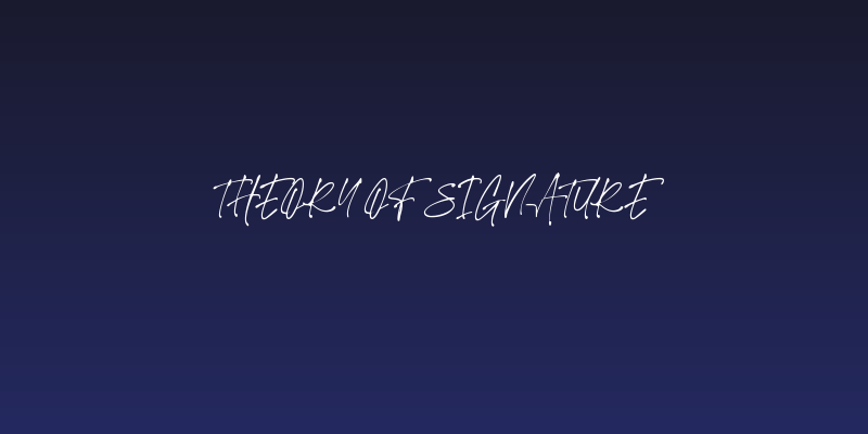 Theory of Signature Social Header