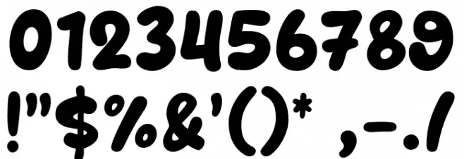 There Comic Font OTHER CHARS