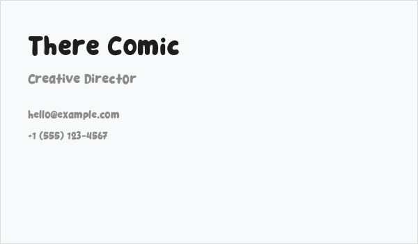 There Comic Business Card