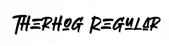 Therhog Regular  Скачать бесплатные шрифты