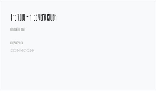 Therlalu - Free Vers Rough Business Card