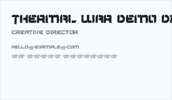 Thermal War Demo Display Business Card