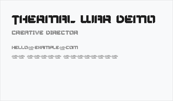Thermal War Demo Business Card