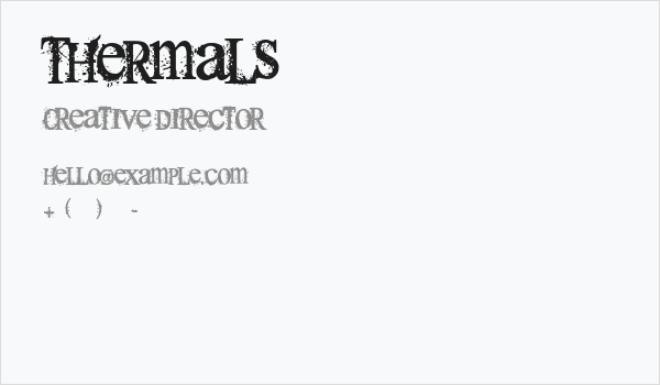 Thermals Business Card